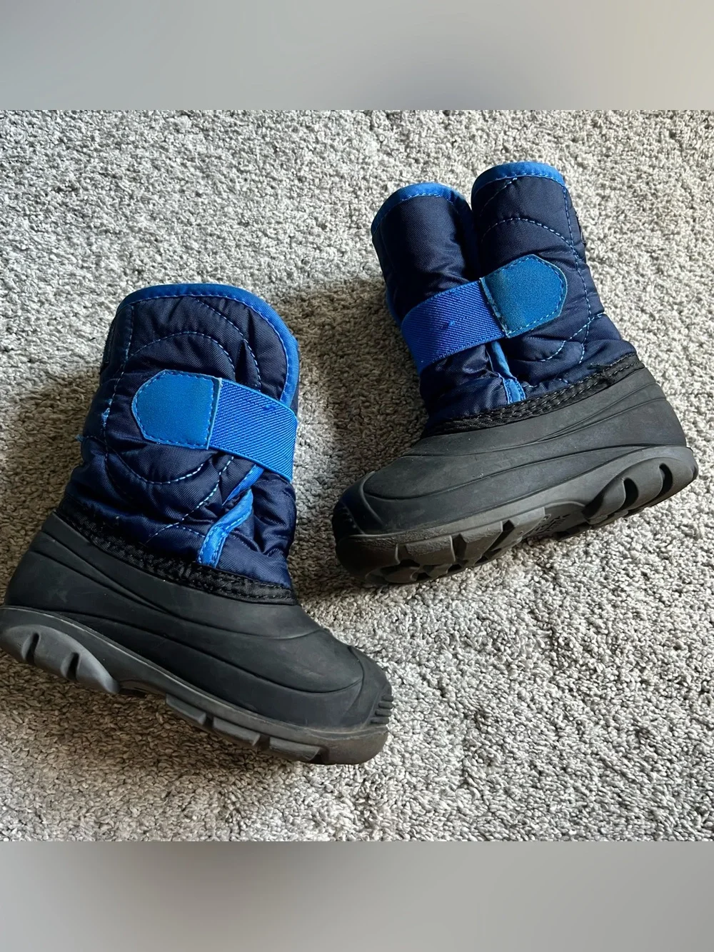 Kamik Snowbug Little Kids Size 8 Blue Winter Fuzzy Lined Snow Boots Toddler Boys